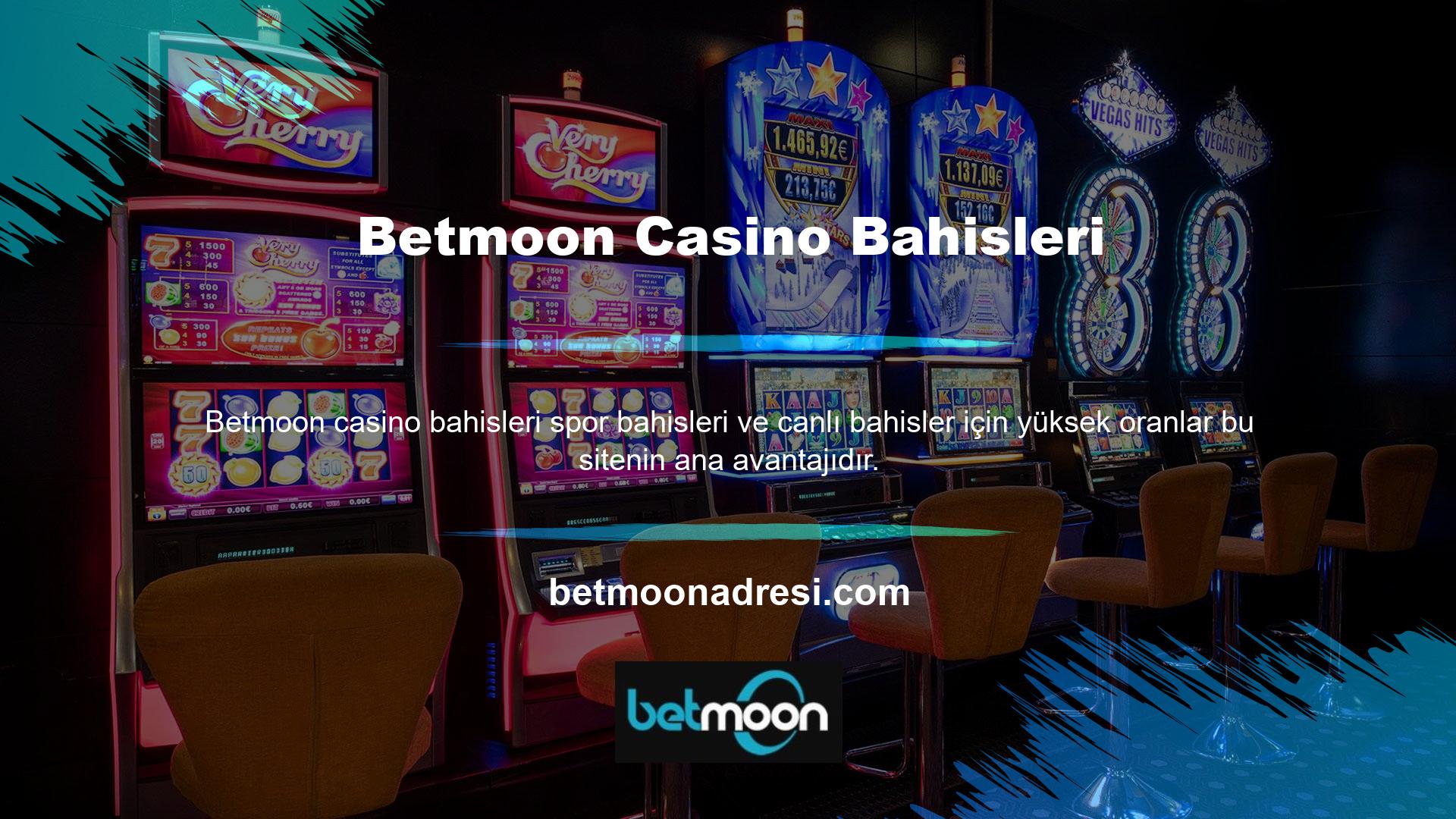 Güncel giriş adresinizle Betmoon Casino web sitesini ziyaret edin ve bu şirkete en düşük fiyata kupon oluşturabilirsiniz